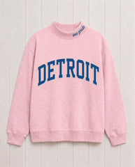 DETROIT,One Pride Appliqué Embroidered Mockneck | Oversized Fit