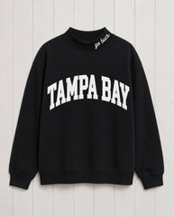 TAMPA BAY,Go Bucs Appliqué Embroidered Mockneck | Oversized Fit