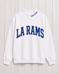 LA RAMS,Rams House Appliqué Embroidered Mockneck | Oversized Fit