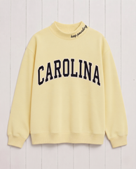 CAROLINA,Keep Pounding Appliqué Embroidered Mockneck | Oversized Fit
