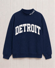 DETROIT,One Pride Appliqué Embroidered Mockneck | Oversized Fit