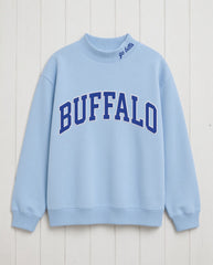 BUFFALO,Go Bills Applique Embroidered Mock-neck | Oversized Fit