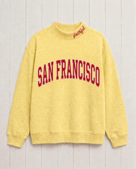 SAN FRANCISCO,Faithful Appliqué Embroidered Mockneck | Oversized Fit