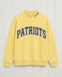 PATRIOTS,Go Pats Applique Embroidered Mockneck | Oversized Fit
