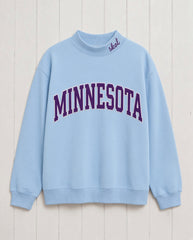 MINNESOTA,Skol Appliqué Embroidered Mockneck | Oversized Fit