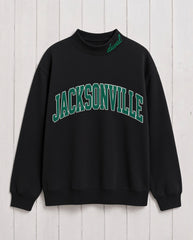 JACKSONVILLE, Duuval Appliqué Embroidered Mockneck | Oversized Fit