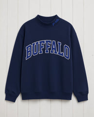 BUFFALO,Go Bills Applique Embroidered Mock-neck | Oversized Fit