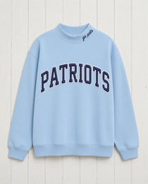 PATRIOTS,Go Pats Applique Embroidered Mockneck | Oversized Fit