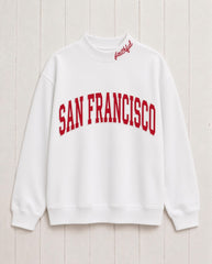 SAN FRANCISCO,Faithful Appliqué Embroidered Mockneck | Oversized Fit