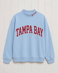 TAMPA BAY,Go Bucs Appliqué Embroidered Mockneck | Oversized Fit