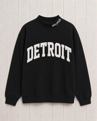 DETROIT,One Pride Appliqué Embroidered Mockneck | Oversized Fit