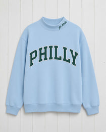 PHILLY,Go Birds Applique Embroidered Mockneck | Oversized Fit