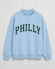 PHILLY,Go Birds Applique Embroidered Mockneck | Oversized Fit