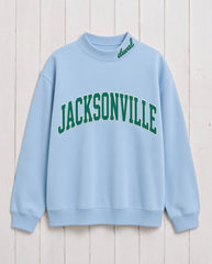 JACKSONVILLE, Duuval Appliqué Embroidered Mockneck | Oversized Fit
