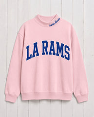 LA RAMS,Rams House Appliqué Embroidered Mockneck | Oversized Fit
