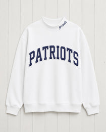 PATRIOTS,Go Pats Applique Embroidered Mockneck | Oversized Fit