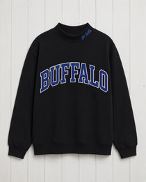 BUFFALO,Go Bills Applique Embroidered Mock-neck | Oversized Fit
