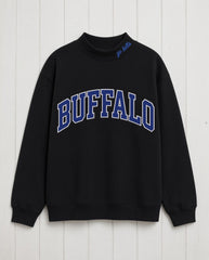 BUFFALO,Go Bills Applique Embroidered Mock-neck | Oversized Fit