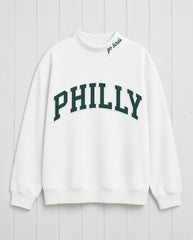 PHILLY,Go Birds Applique Embroidered Mockneck | Oversized Fit