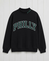 PHILLY,Go Birds Applique Embroidered Mockneck | Oversized Fit
