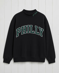 PHILLY,Go Birds Applique Embroidered Mockneck | Oversized Fit