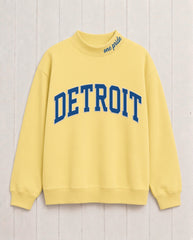 DETROIT,One Pride Appliqué Embroidered Mockneck | Oversized Fit