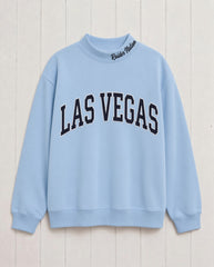 LAS VEGAS,Raider Nation Appliqué Embroidered Mockneck | Oversized Fit